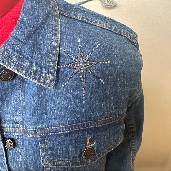 Embellished jean jacket Small NWOT - Picture 2 of 5